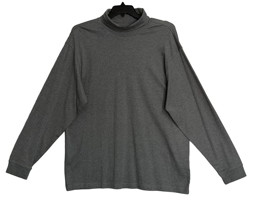 Daniel Cremieux Turtleneck Shirt Signature Solid Interlock Men's XL Grey NWT